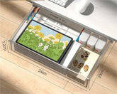 Under Table Drawer Storage Box in transparent white and black for office organization under desk