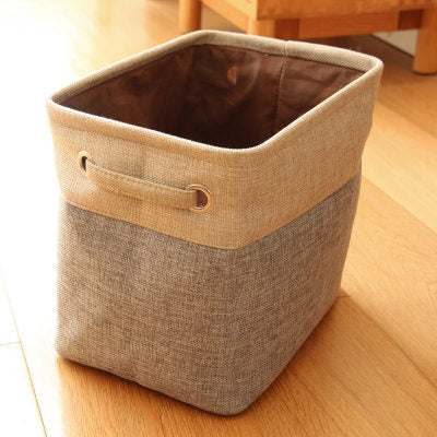 Cotton Linen Desktop Storage Basket
