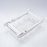 Pressure-resistant kitchen storage drawer made of durable PET, ABS, and iron with retractable design and multiple grid options for refrigerator organization