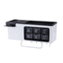 Wall-mounted home storage jar organizer with transparent drawers for spices and utensils in kitchen