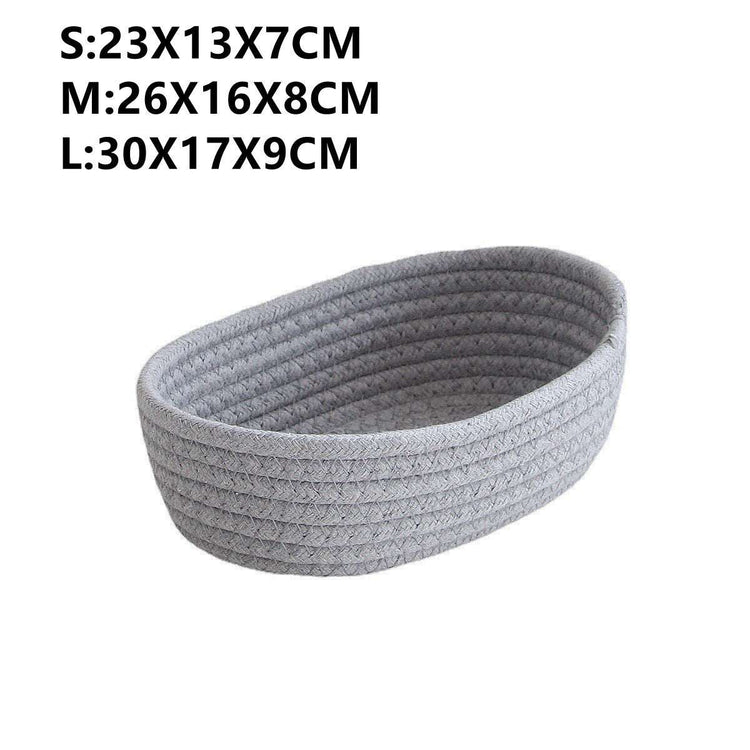 Scandinavian cotton rope storage basket