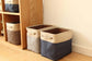 Cotton Linen Desktop Storage Basket