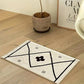 Soft non-slip bathroom floor mat with cashmere print floral design