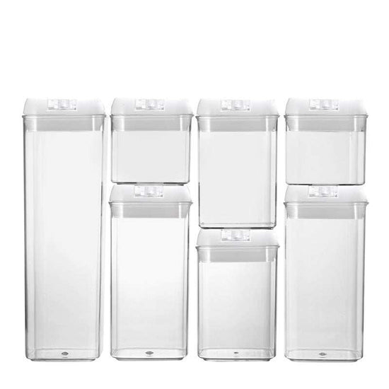 Seven-Piece Plastic Food Storage