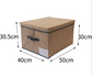 Washable foldable fabric storage box in beige and gray for organizing home items