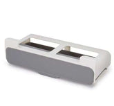 Multi-compartment hanging kitchen spice rack mounted under cabinet with slide-out spice jars and optional bottles