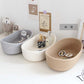 Scandinavian cotton rope storage basket