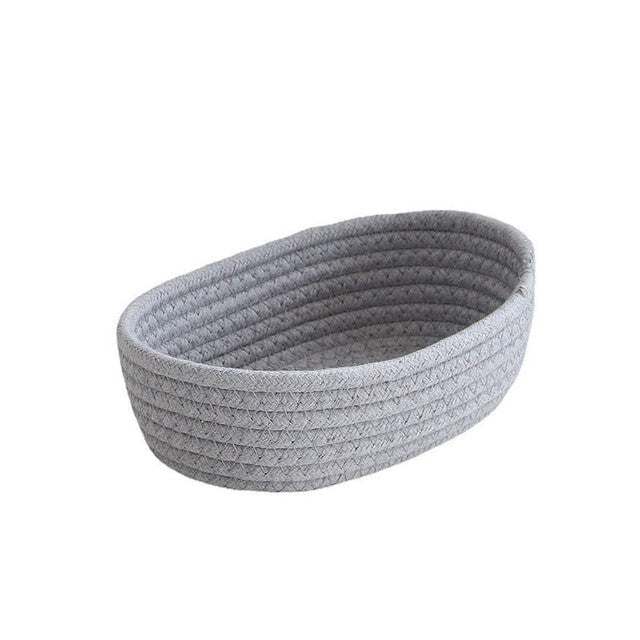 Scandinavian cotton rope storage basket