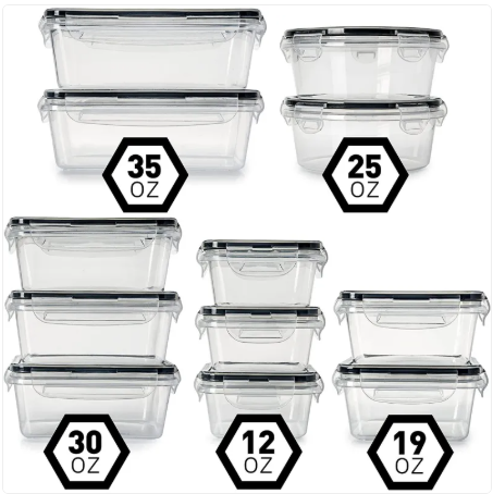 Fresh Seal 12-Piece Storage Set airtight containers for kitchen organization and freshness preservation