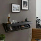Modern secret storage wall shelf with hidden compartment for discreet valuables storage