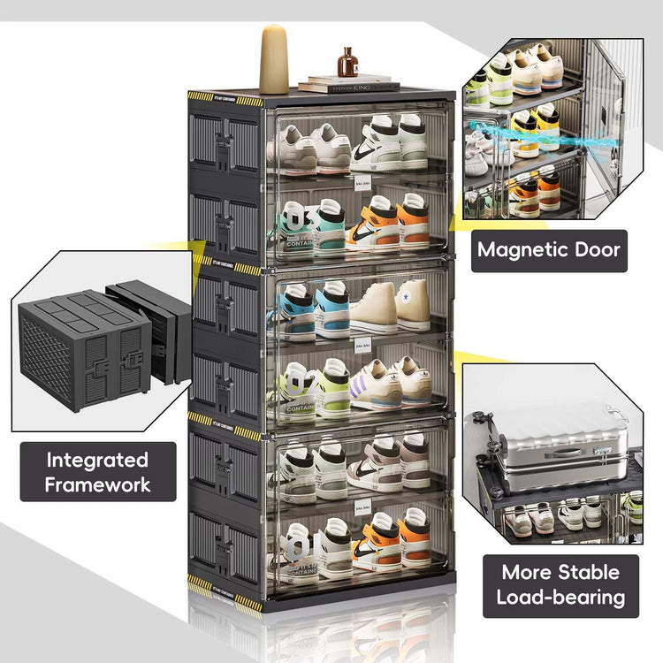 6 Tiers 12 Pairs Shoe Storage
