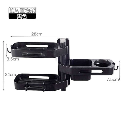 No-Drill Rotating Organizer Rack | Bathroom, Kitchen & Vanity Storage