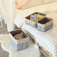 Cotton Linen Desktop Storage Basket