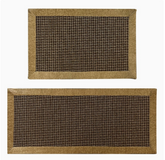 2-pack durable non-slip waterproof kitchen floor mats with weave style design