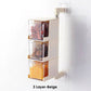Wall-mounted Creative Multi-Functional Kitchen Seasoning Box with multiple tiers for organizing spices and condiments in a modern kitchen