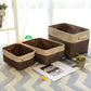 Cotton Linen Desktop Storage Basket